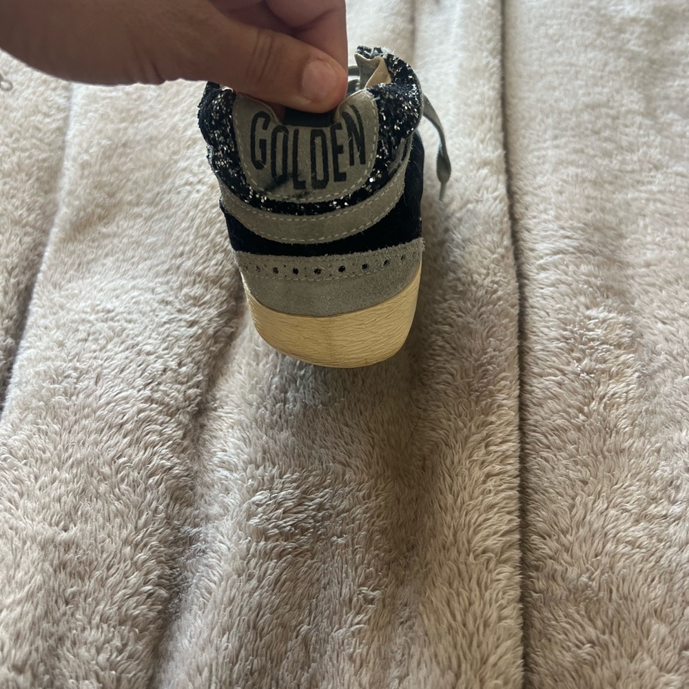 Golden Goose Black and Gray Mid Star Sneakers - Picture 6 of 8